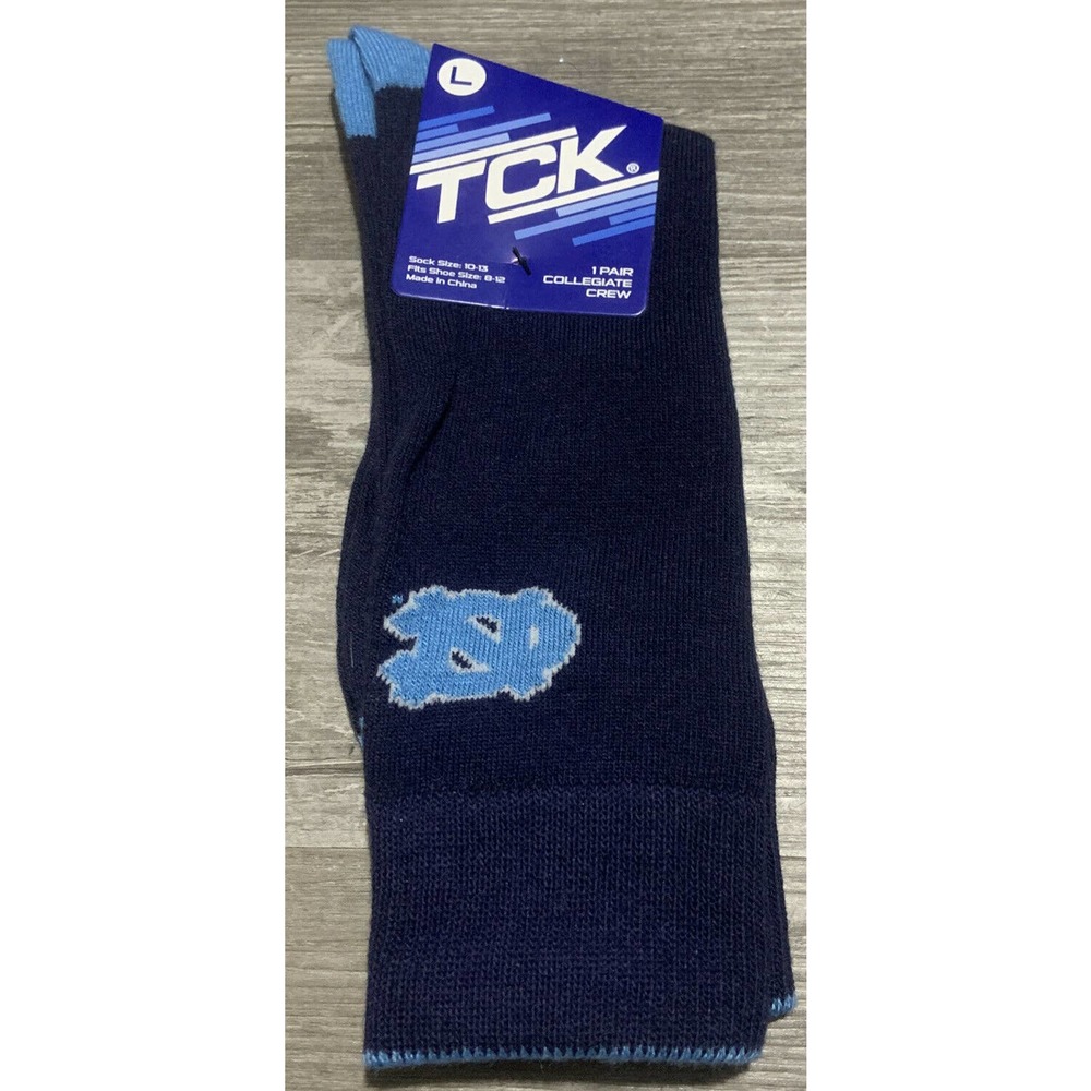 New North Carolina Tar Heels Dress Socks Navy/Carolina Blue 1 pair,Sz 10-13